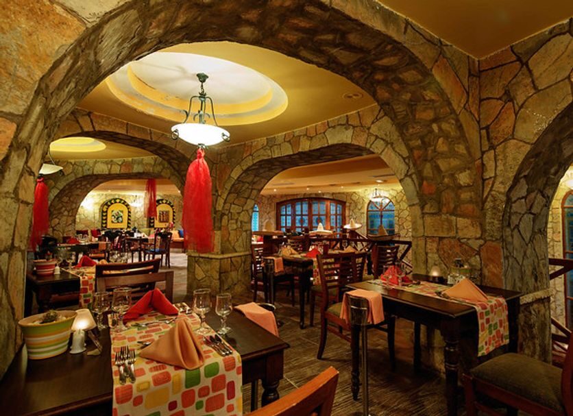 Restoran ve yeme-içme: Side Kumköy'de Sunrise Queen'den görünüm — sunrise queen otel odaları