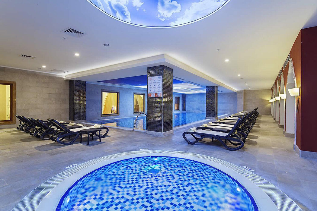 Sunrise Queen Side — SPA ve hamam bölümü detayı — side 5 yıldızlı otel önerileri