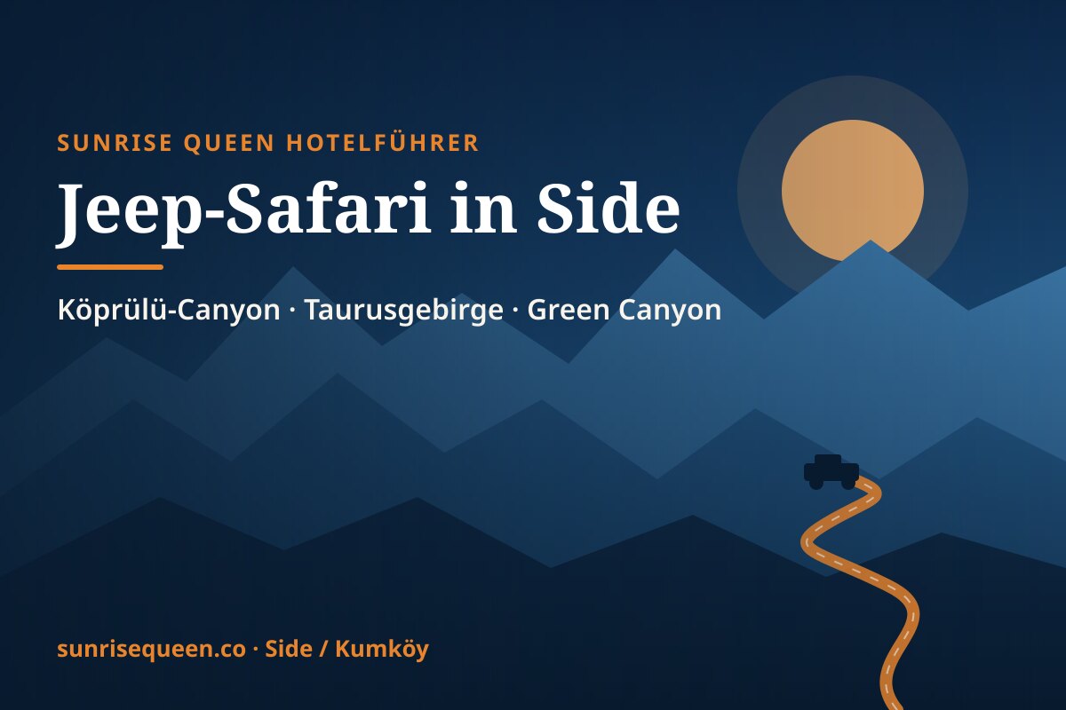 Titelbild Jeep Safari Side: Illustration von Taurusgebirge und Schotterpiste
